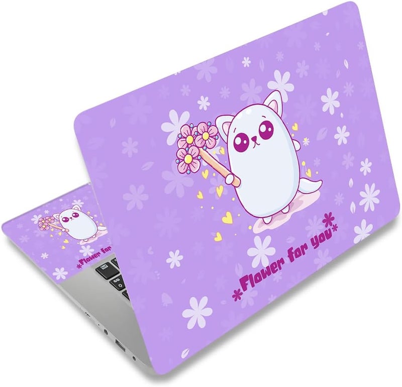 Laptop Stickers Decal,12 13 14 15 15.6 inch Netbook Laptop Skin Sticker Reusable Protector Cover Case for Toshiba Hp Samsung Dell Apple Acer Leonovo Sony Asus Laptop Notebook (Flower for You)